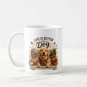 Golden Retriever Herbst Cottage Hundeliebhaber Kaf Kaffeetasse