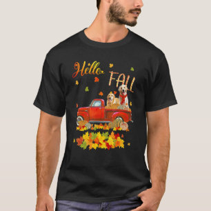 Golden Retriever Herbst Herbst Kürbis LKW MappeTh T-Shirt