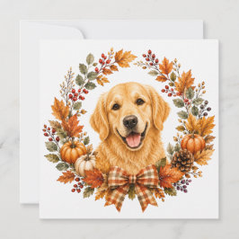 Golden Retriever Herbst Mitteilungskarte