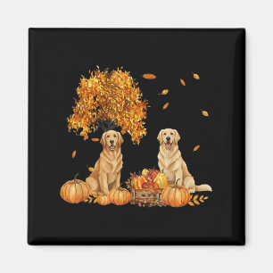 Golden Retriever Herbstblatt Herbst Hund Halloween Magnet