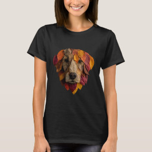 Golden Retriever Herbstblätter Künstlerischer Hund T-Shirt