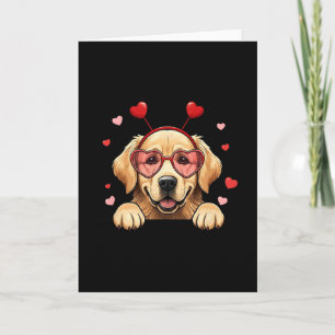 Golden Retriever Herz Kopf Valentinstag Damen Herr Karte