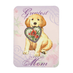 Golden Retriever Herz Mama Magnet