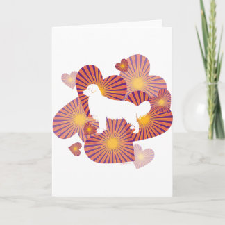 Golden Retriever Herzdesign Feiertagskarte