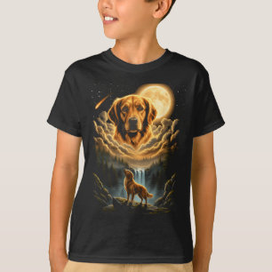 Golden Retriever heult zum Mond lustiger Hund T-Shirt