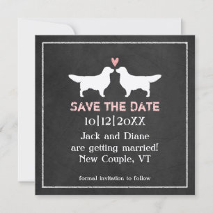 Golden Retriever Hochzeit Termin vormerken Save The Date