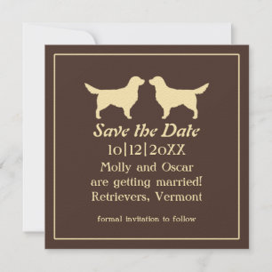Golden Retriever Hochzeit Terminankündigung Save The Date