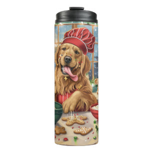Golden Retriever Holiday Baking: Feierliche Weihna Thermosbecher