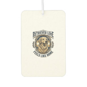 Golden Retriever Home Comfort Vintage Gravur Do Autolufterfrischer
