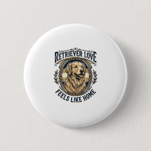 Golden Retriever Home Comfort Vintage Gravur Do Button