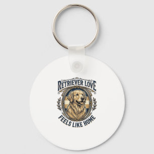 Golden Retriever Home Comfort Vintage Gravur Do Schlüsselanhänger