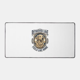 Golden Retriever Home Comfort Vintage Gravur Do Schreibtischunterlage