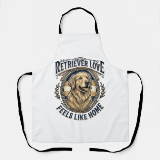 Golden Retriever Home Comfort Vintage Gravur Do Schürze