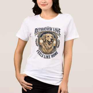 Golden Retriever Home Comfort Vintage Gravur Do Tri-Blend Shirt