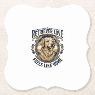 Golden Retriever Home Comfort Vintage Gravur Do Untersetzer