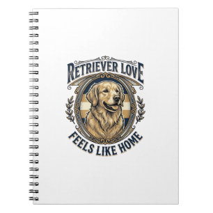 Golden Retriever Home Comfort Vintage Gravur Tun Notizblock