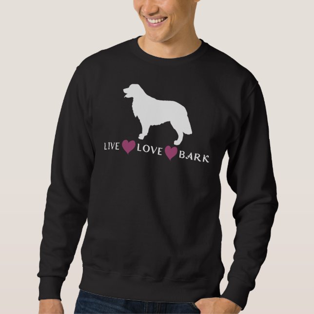 Golden Retriever Hört Live Liebe Bark Sweatshirt (Vorderseite)
