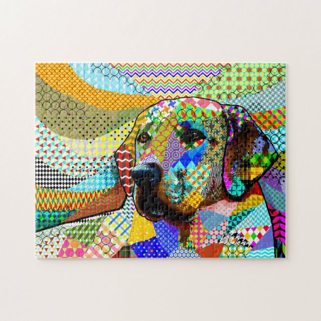 Golden Retriever Hund 165 Muster Puzzle (Horizontal)