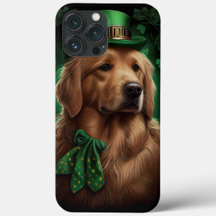 Golden Retriever Hund am St. Patrick's Day Case-Mate iPhone Hülle