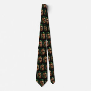 Golden Retriever Hund am St. Patrick's Day Krawatte