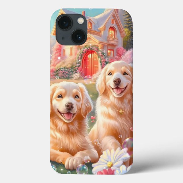 Golden Retriever Hund Art Phone Case (Rückseite)