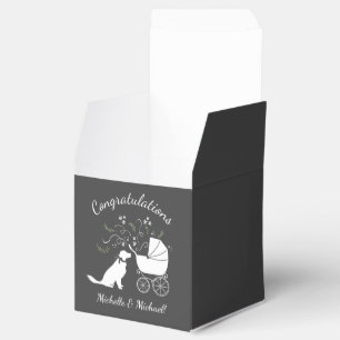 Golden Retriever Hund Baby Dusche Geschlecht Neutr Geschenkschachtel