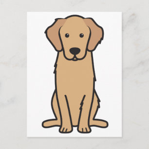 Golden Retriever Hund Cartoon Postkarte