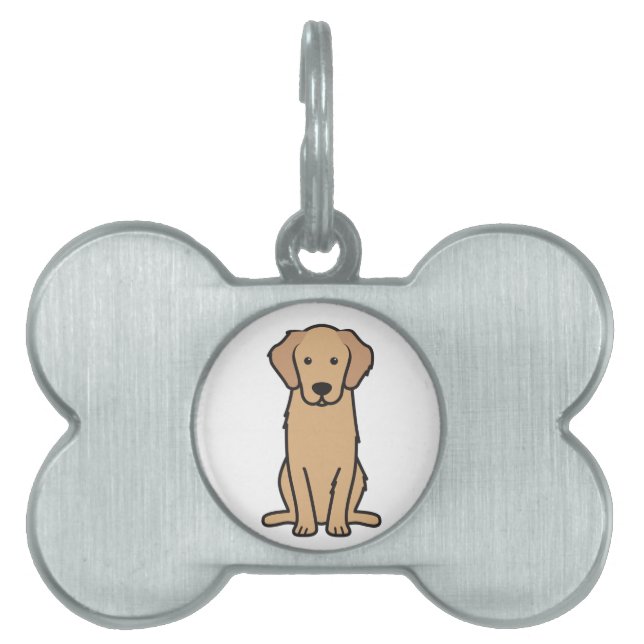 Golden Retriever Hund Cartoon Tiermarke (Vorderseite)