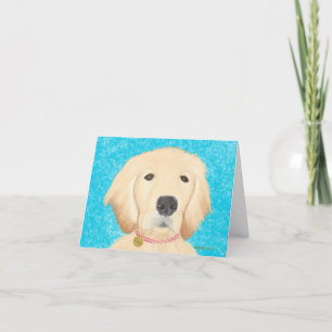 Golden Retriever Hund Danke Karte Blaues Wasser