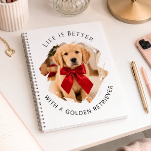 Golden Retriever Hund Foto Notizbuch