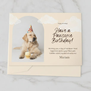 Golden Retriever Hund Geburtstag Cupcake Karte