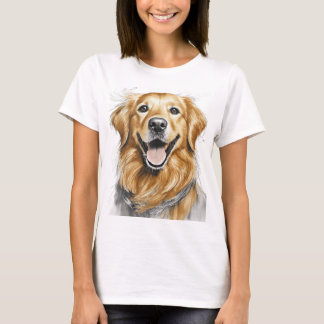 Golden Retriever Hund glücklich T-Shirt