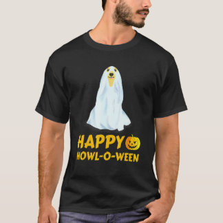Golden Retriever Hund Halloween Happy Howl O Ween T-Shirt