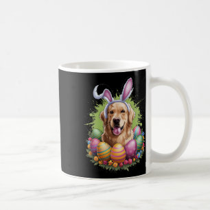 Golden Retriever Hund Hasenohren Ostereier Frühlin Kaffeetasse