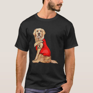 Golden Retriever Hund I Liebe Mum tattoo T-Shirt