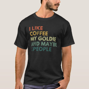 Golden Retriever Hund Ich mag Kaffee Mein Goldie V T-Shirt