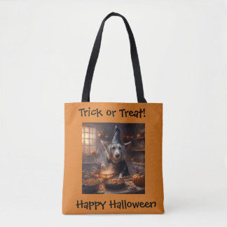 Golden Retriever Hund kocht Halloween-Abendessen