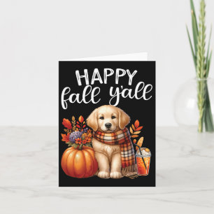 Golden Retriever Hund Kürbisgewürz Froher Herbst e Karte