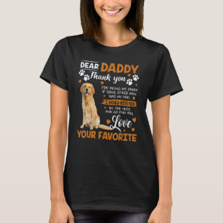 Golden Retriever Hund Lieber Daddy Danke dass du T-Shirt