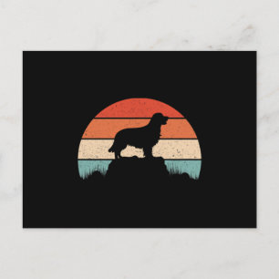 Golden Retriever Hund Lover Retro Sunset Ankündigungspostkarte