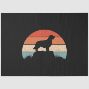 Golden Retriever Hund Lover Retro Sunset Seidenpapier