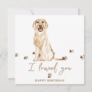 Golden Retriever Hund Mama Welpe Haustiere Geburts Karte