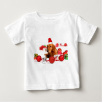Golden Retriever Hund mit roter Santa Mütze Weihna