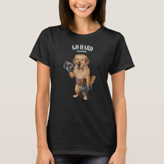 Golden Retriever Hund Muskel Training Mit Hantel T-Shirt
