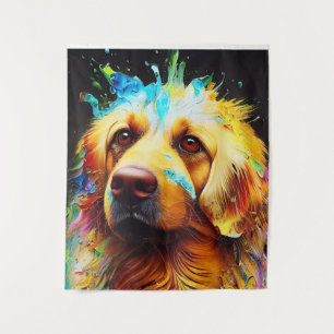 Golden Retriever Hund Niedliches liebliches Tier Wandteppich