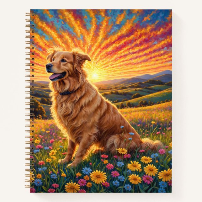 Golden Retriever Hund Notizbuch (Vorderseite)