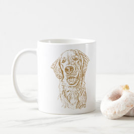 Golden Retriever Hund Personalisiert Zeichnend Han Kaffeetasse