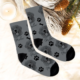 Golden Retriever Hund Personalisiert Zeichnend Han Socken