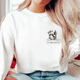Golden Retriever Hund Personalisiert Zeichnend Han Sweatshirt