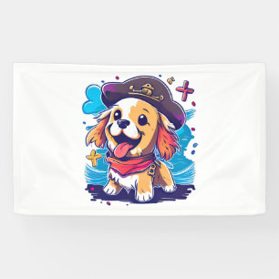 Golden Retriever Hund Pirate Banner